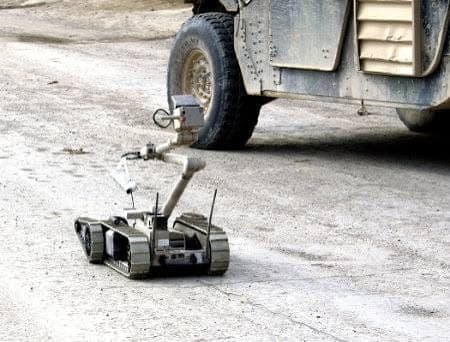 Remote-controlled bomb disposal robot